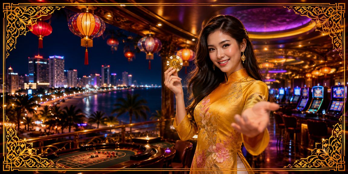Người chơi truy cập tài khoản casino tại chợ đêm Nha Trang